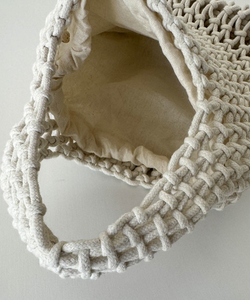 CANAL JEAN(キャナルジーン)の「El mar メッシュミニバッグ(ハンドバッグ・レディース・ブラック/オフホワイト/ブルー/イエロー・ONE SIZE)」の8枚目の写真