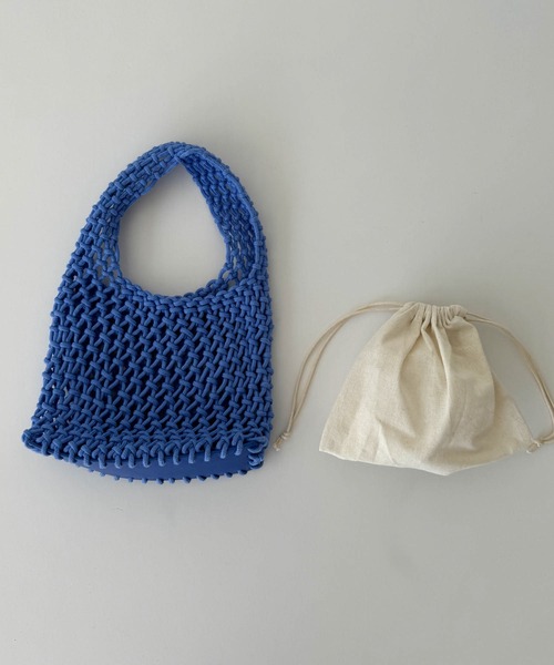 CANAL JEAN(キャナルジーン)の「El mar メッシュミニバッグ(ハンドバッグ・レディース・ブラック/オフホワイト/ブルー/イエロー・ONE SIZE)」の13枚目の写真