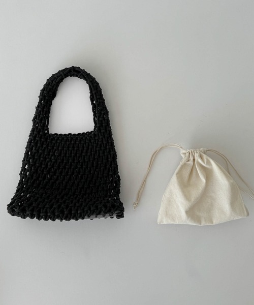 CANAL JEAN(キャナルジーン)の「El mar メッシュミニバッグ(ハンドバッグ・レディース・ブラック/オフホワイト/ブルー/イエロー・ONE SIZE)」の12枚目の写真