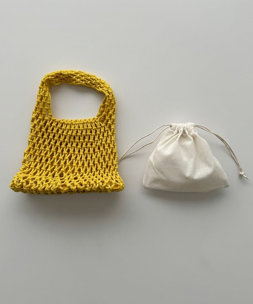 CANAL JEAN(キャナルジーン)の「El mar メッシュミニバッグ(ハンドバッグ・レディース・ブラック/オフホワイト/ブルー/イエロー・ONE SIZE)」の14枚目の写真