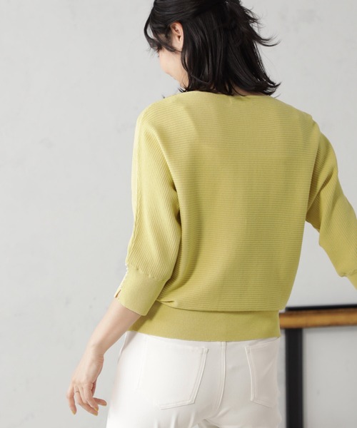 FOUND GOOD（ファウンドグッド）の「袖パールボタン7分袖ドルマンニットプルオーバー（ニット/セーター・レディース・アイボリー/ブルー系5/イエロー系5/ブラック・S/M/L）」の19枚目の写真