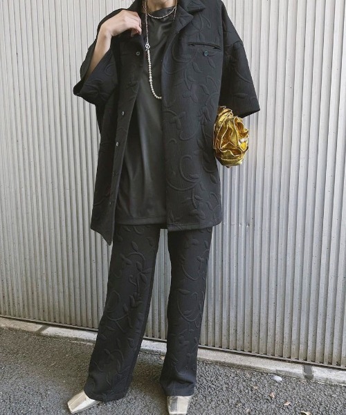 Ameri（アメリ）の「MATELASSE OPEN COLLAR SHIRT（シャツ