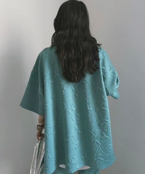 Ameri（アメリ）の「MATELASSE OPEN COLLAR SHIRT（シャツ
