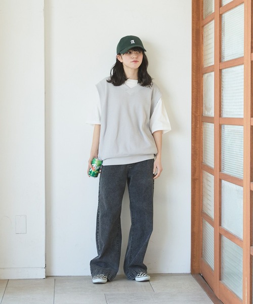 GLOBAL WORK（グローバルワーク）の「ヒンヤリデニムワイド/AND YUA ANY/106436（デニムパンツ・キッズ・ブルー/ブラック/ライトブルー・150cm/160cm/170cm）」の4枚目の写真