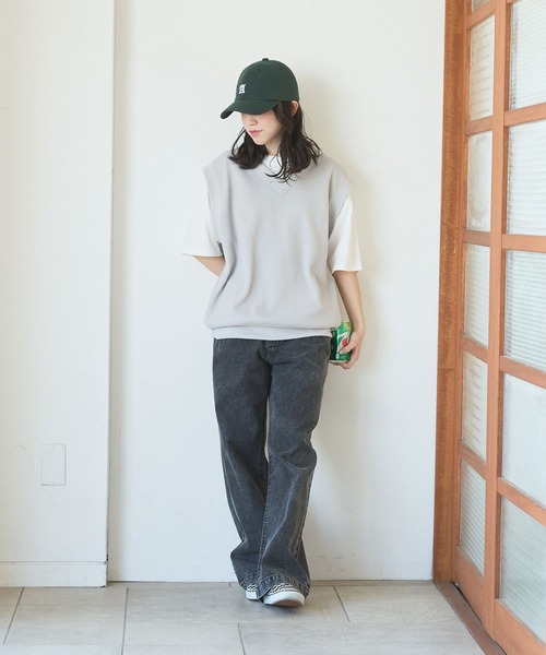 GLOBAL WORK（グローバルワーク）の「ヒンヤリデニムワイド/AND YUA ANY/106436（デニムパンツ・キッズ・ブルー/ブラック/ライトブルー・150cm/160cm/170cm）」の5枚目の写真