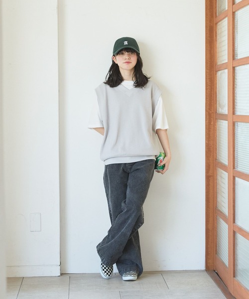 GLOBAL WORK（グローバルワーク）の「ヒンヤリデニムワイド/AND YUA ANY/106436（デニムパンツ・キッズ・ブルー/ブラック/ライトブルー・150cm/160cm/170cm）」の6枚目の写真