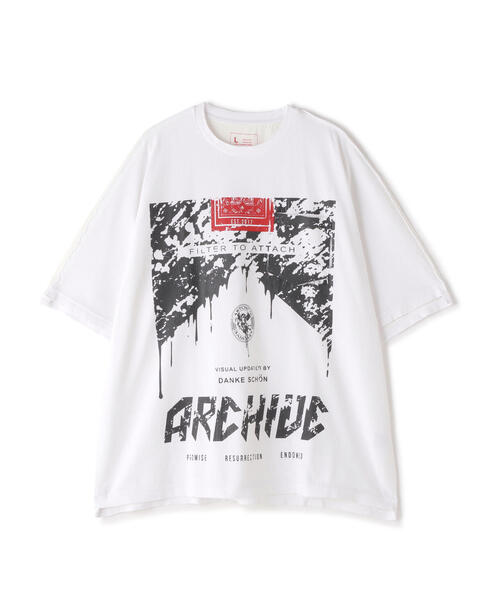 DANKE SCHON（ダンケシェーン）の「DankeSchon/ダンケシェーン/CIGARETTE DOLMAN S/S Tシャツ（Tシャツ/カットソー・レディース・チャコールグレー/ホワイト・L/M）」の6枚目の写真