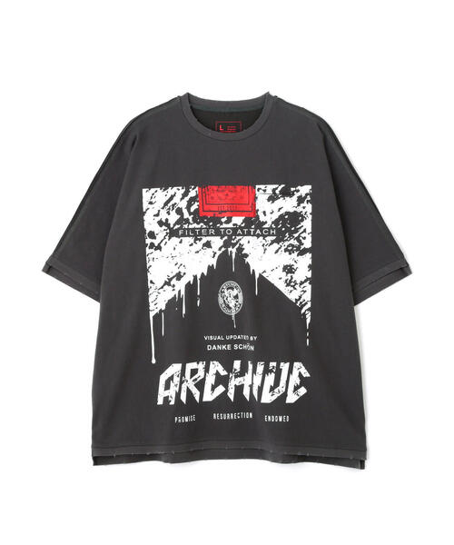 DANKE SCHON（ダンケシェーン）の「DankeSchon/ダンケシェーン/CIGARETTE DOLMAN S/S Tシャツ（Tシャツ/カットソー・レディース・チャコールグレー/ホワイト・L/M）」の14枚目の写真