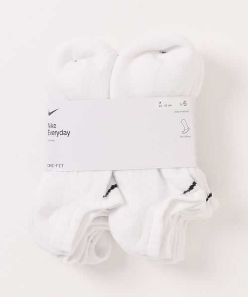 NIKE(ナイキ)の「《NIKEアパレル》YAEVERYDAYCUSH6Pノーショウソックス(ソックス/靴下・メンズ・ブラック/ホワイト・23-25/21-23)」の2枚目の写真