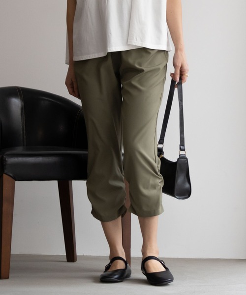 NAVY(ネイビー)の「NAVY 冷感 UVカット ドライ シャーリングクロップトイージーパンツ(その他パンツ・レディース・カーキ/ブラック/モカ・L/M/S)」の3枚目の写真