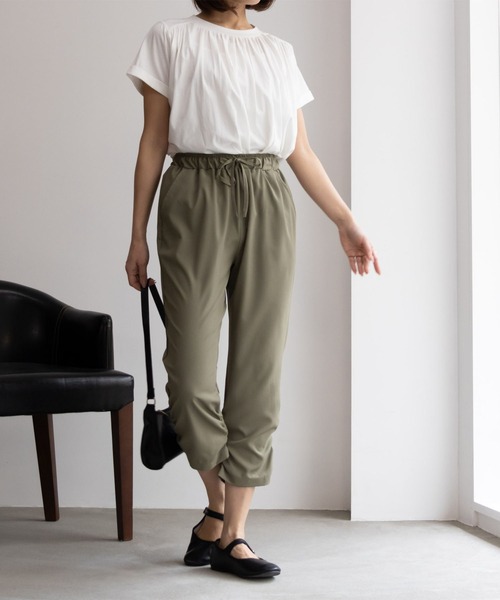NAVY(ネイビー)の「NAVY 冷感 UVカット ドライ シャーリングクロップトイージーパンツ(その他パンツ・レディース・カーキ/ブラック/モカ・L/M/S)」の19枚目の写真