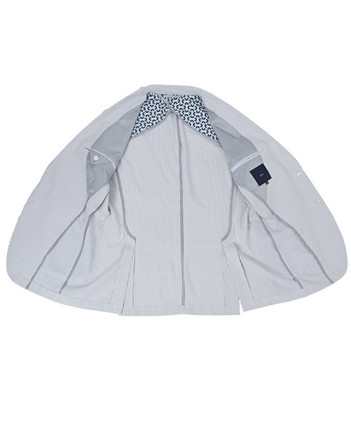 g-stage（ジーステージ）の「春夏シアサッカー速乾洗える軽量ジャケット　ジ－ステ－ジ（テーラードジャケット・メンズ・ネイビー/ライトグレー・44/46/48/50）」の10枚目の写真