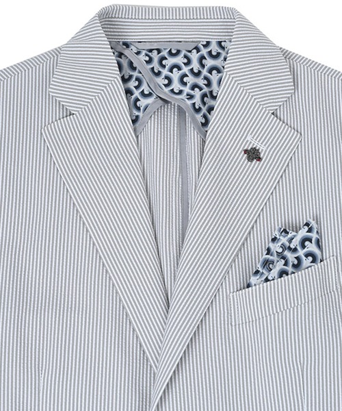 g-stage（ジーステージ）の「春夏シアサッカー速乾洗える軽量ジャケット　ジ－ステ－ジ（テーラードジャケット・メンズ・ネイビー/ライトグレー・44/46/48/50）」の16枚目の写真