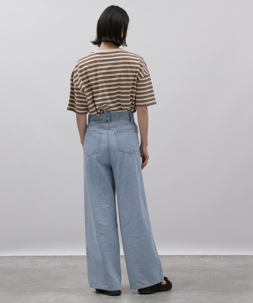 LAKOLE（ラコレ）の「ボーダー刺繍TEE / 115396（Tシャツ/カットソー・レディース・ブラウン系/アイボリー系2/ブルー系2・SMALL/MEDIUM）」の11枚目の写真