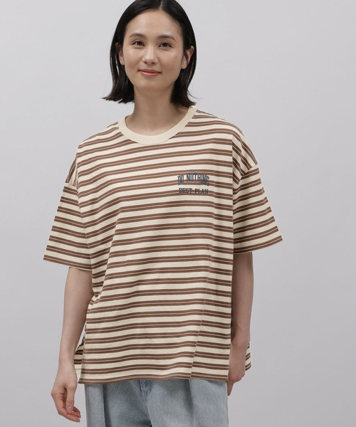 LAKOLE（ラコレ）の「ボーダー刺繍TEE / 115396（Tシャツ/カットソー・レディース・ブラウン系/アイボリー系2/ブルー系2・SMALL/MEDIUM）」の14枚目の写真