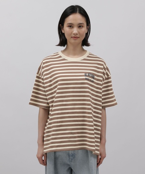 LAKOLE（ラコレ）の「ボーダー刺繍TEE / 115396（Tシャツ/カットソー・レディース・ブラウン系/アイボリー系2/ブルー系2・SMALL/MEDIUM）」の16枚目の写真