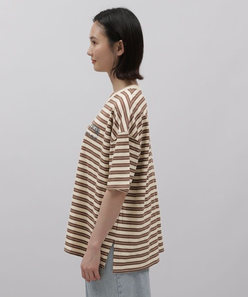 LAKOLE（ラコレ）の「ボーダー刺繍TEE / 115396（Tシャツ/カットソー・レディース・ブラウン系/アイボリー系2/ブルー系2・SMALL/MEDIUM）」の17枚目の写真