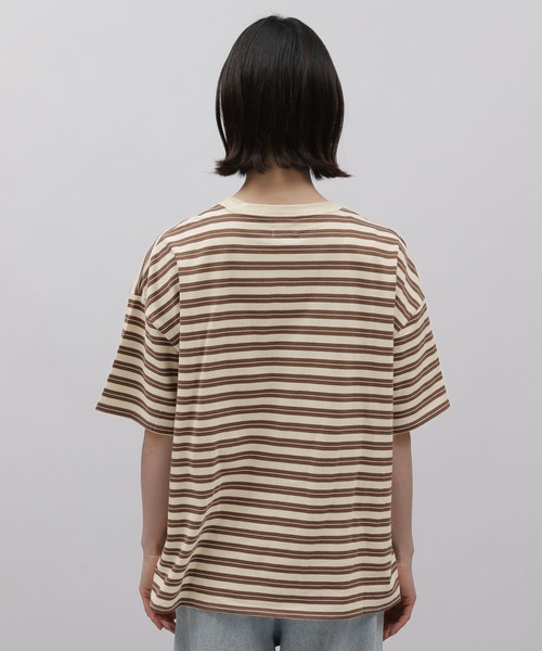 LAKOLE（ラコレ）の「ボーダー刺繍TEE / 115396（Tシャツ/カットソー・レディース・ブラウン系/アイボリー系2/ブルー系2・SMALL/MEDIUM）」の18枚目の写真