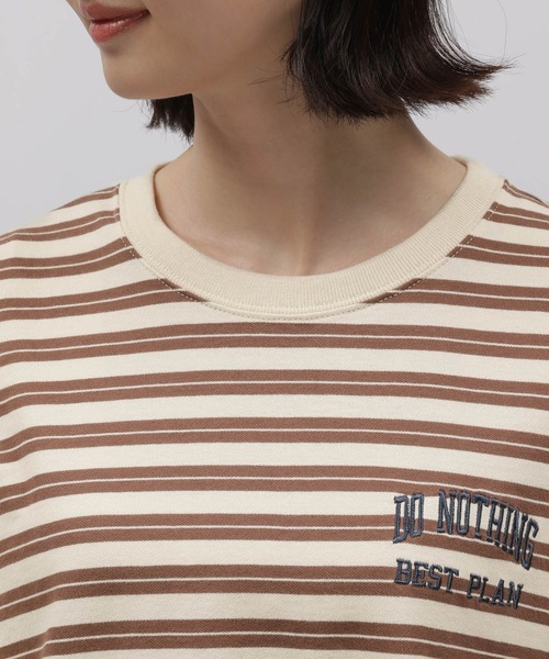 LAKOLE（ラコレ）の「ボーダー刺繍TEE / 115396（Tシャツ/カットソー・レディース・ブラウン系/アイボリー系2/ブルー系2・SMALL/MEDIUM）」の19枚目の写真