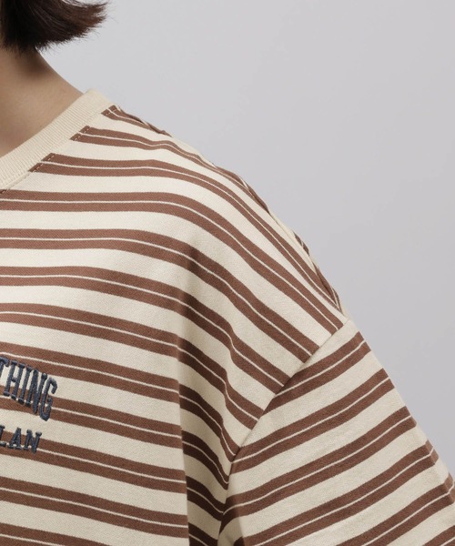 LAKOLE（ラコレ）の「ボーダー刺繍TEE / 115396（Tシャツ/カットソー・レディース・ブラウン系/アイボリー系2/ブルー系2・SMALL/MEDIUM）」の20枚目の写真