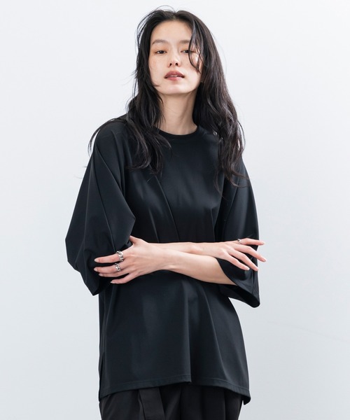 JUNRED（ジュンレッド）の「ドルマンビックTシャツ（Tシャツ/カットソー・メンズ・ブラック/ブルー系その他4/ホワイト/ピンク・L/M/S）」の5枚目の写真