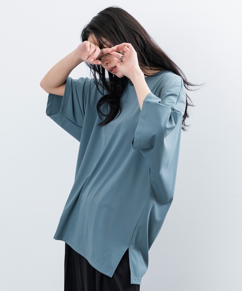 JUNRED（ジュンレッド）の「ドルマンビックTシャツ（Tシャツ/カットソー・メンズ・ブラック/ブルー系その他4/ホワイト/ピンク・L/M/S）」の11枚目の写真