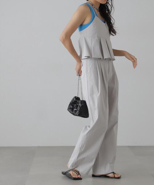 FREE'S MART（フリーズマート）の「タフランタックペプラムキャミソール（ベスト・レディース・グレー/ベージュ・FREE）」の6枚目の写真