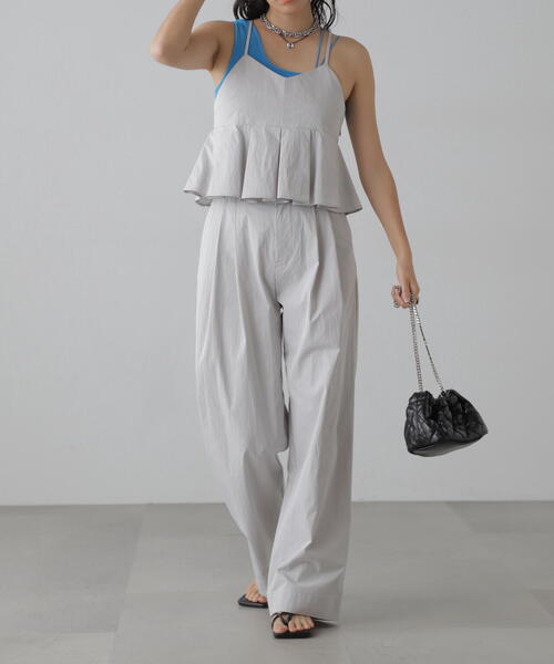 FREE'S MART（フリーズマート）の「タフランタックペプラムキャミソール（ベスト・レディース・グレー/ベージュ・FREE）」の7枚目の写真