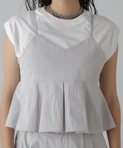 FREE'S MART（フリーズマート）の「タフランタックペプラムキャミソール（ベスト・レディース・グレー/ベージュ・FREE）」の8枚目の写真