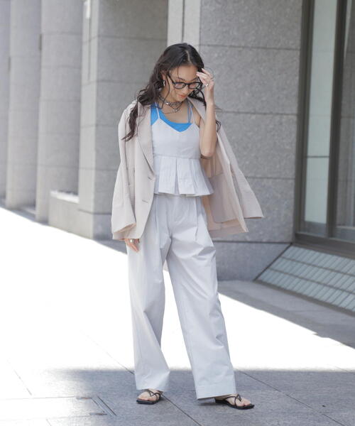 FREE'S MART（フリーズマート）の「タフランタックペプラムキャミソール（ベスト・レディース・グレー/ベージュ・FREE）」の17枚目の写真