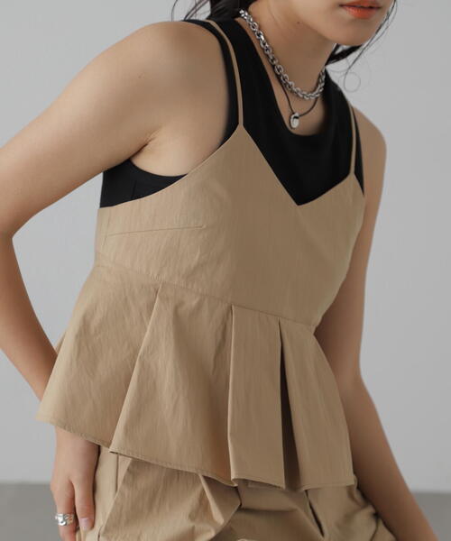 FREE'S MART（フリーズマート）の「タフランタックペプラムキャミソール（ベスト・レディース・グレー/ベージュ・FREE）」の20枚目の写真