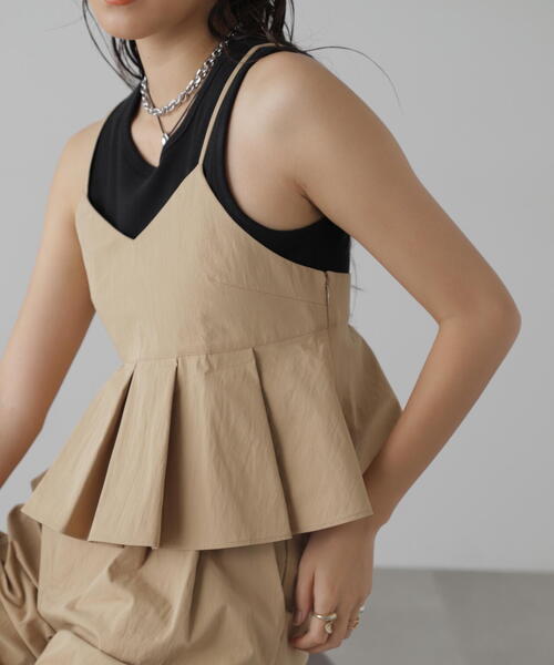 FREE'S MART（フリーズマート）の「タフランタックペプラムキャミソール（ベスト・レディース・グレー/ベージュ・FREE）」の21枚目の写真