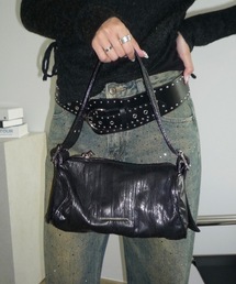 SHAGGIE | 【ペットボトルが入る】ワンハンドルエナメルスクエアバッグ(ハンドバッグ)