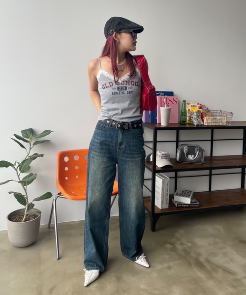 SHAGGIE（シャギー）の「【ペットボトルが入る】ワンハンドルエナメルスクエアバッグ（ハンドバッグ・レディース・ブラック/レッド・FREE）」の20枚目の写真