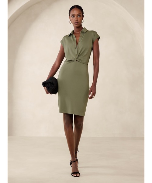 セール】BANANA REPUBLIC FACTORY STORE キャップスリーブ膝丈 