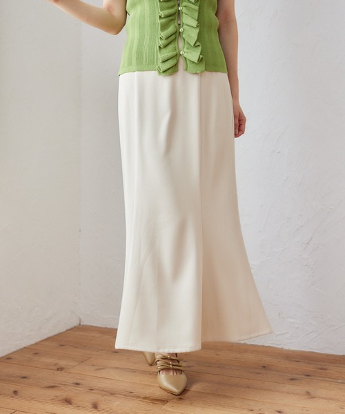 mysty woman（ミスティウーマン）の「ビシルエットマーメイドスカート 126095（スカート・レディース・グリーン系その他/ライトベージュ/ブラック/オレンジ/グレイッシュベージュ/ブラウン・FREE）」の3枚目の写真