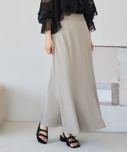 mysty woman（ミスティウーマン）の「ビシルエットマーメイドスカート 126095（スカート・レディース・グリーン系その他/ライトベージュ/ブラック/オレンジ/グレイッシュベージュ/ブラウン・FREE）」の4枚目の写真