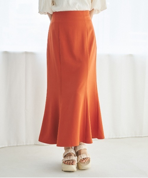 mysty woman（ミスティウーマン）の「ビシルエットマーメイドスカート 126095（スカート・レディース・グリーン系その他/ライトベージュ/ブラック/オレンジ/グレイッシュベージュ/ブラウン・FREE）」の6枚目の写真