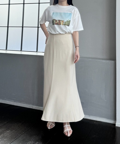 mysty woman（ミスティウーマン）の「ビシルエットマーメイドスカート 126095（スカート・レディース・グリーン系その他/ライトベージュ/ブラック/オレンジ/グレイッシュベージュ/ブラウン・FREE）」の8枚目の写真