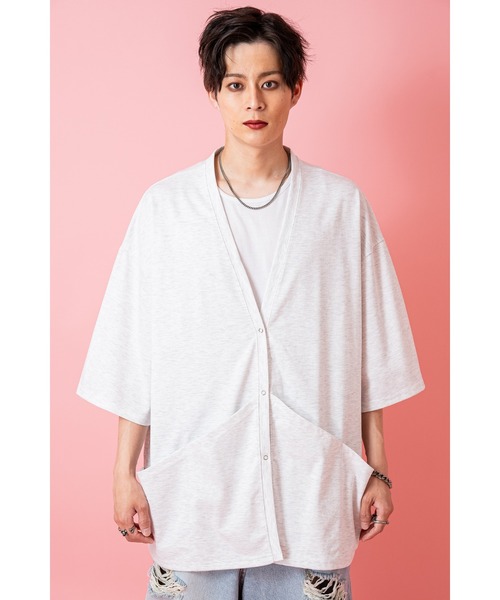 a.p.o.v. -ankoROCK's select- ビッグポケットオーバーサイズ半袖カーディガン / メンズ レディース カットソー(カーディガン/ボレロ)|ankoROCK(アンコロック) a.p.o.v. -ankoROCK's select- ビッグポケットオーバーサイズ半袖カーディガン / メンズ レディース カットソー(カーディガン/ボレロ)|ankoROCK(アンコロック)