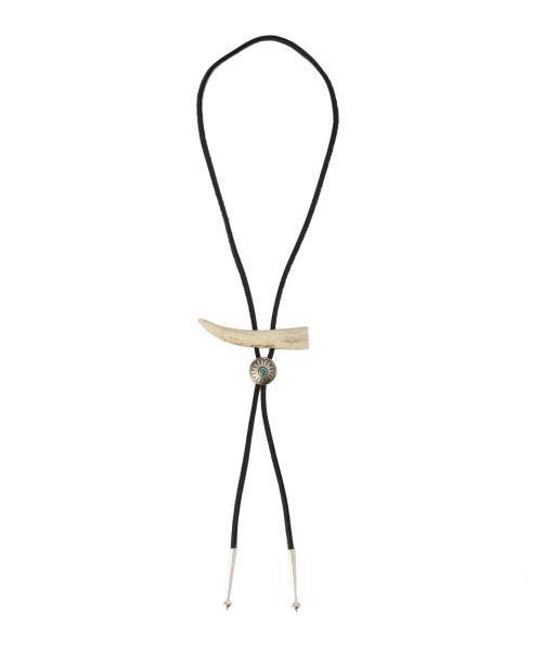 BEAMS BOY（ビームスボーイ）の「YUKETEN / Leather Tie（ネックレス・レディース・ブラック・ONE SIZE）」の4枚目の写真