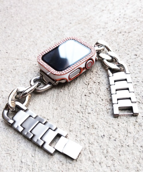 zandy(ズィーアンドワイ)の「zandy ズィーアンドワイ Apple Watch ケース&ベルトセット【ストーンツヤハードケース】アップルウォッチカバー& ステンレスチェーンバンド /// set12(デジタル腕時計・レディース・シルバー系その他/ピンクゴールド/ゴールド系その他/ブラック×ゴールド/ホワイト×シルバー/ブラック×シルバー/ストーン/グリーン系その他/ゴールド系その他2・S/M)」の18枚目の写真