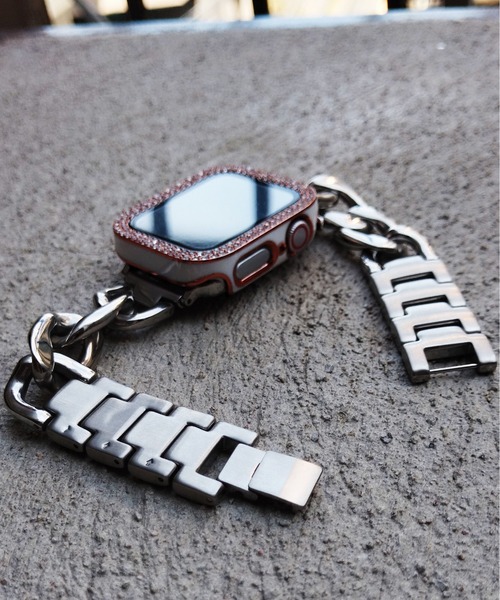 zandy(ズィーアンドワイ)の「zandy ズィーアンドワイ Apple Watch ケース&ベルトセット【ストーンツヤハードケース】アップルウォッチカバー& ステンレスチェーンバンド /// set12(デジタル腕時計・レディース・シルバー系その他/ピンクゴールド/ゴールド系その他/ブラック×ゴールド/ホワイト×シルバー/ブラック×シルバー/ストーン/グリーン系その他/ゴールド系その他2・S/M)」の17枚目の写真
