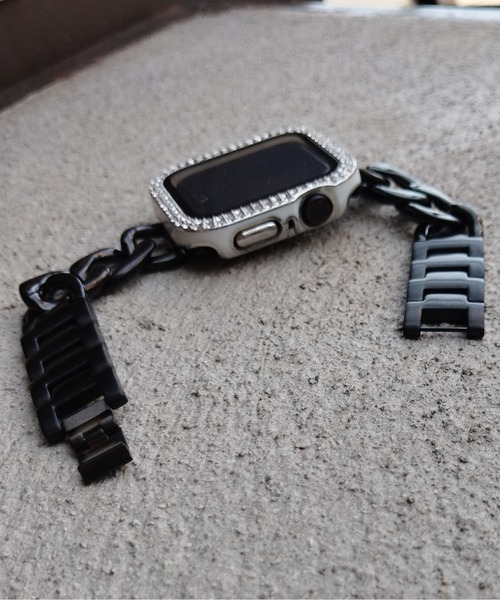 zandy(ズィーアンドワイ)の「zandy ズィーアンドワイ Apple Watch ケース&ベルトセット【ストーンツヤハードケース】アップルウォッチカバー& ステンレスチェーンバンド /// set12(デジタル腕時計・レディース・シルバー系その他/ピンクゴールド/ゴールド系その他/ブラック×ゴールド/ホワイト×シルバー/ブラック×シルバー/ストーン/グリーン系その他/ゴールド系その他2・S/M)」の15枚目の写真