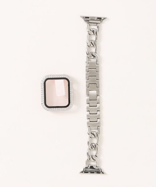 zandy(ズィーアンドワイ)の「zandy ズィーアンドワイ Apple Watch ケース&ベルトセット【ストーンツヤハードケース】アップルウォッチカバー& ステンレスチェーンバンド /// set12(デジタル腕時計・レディース・シルバー系その他/ピンクゴールド/ゴールド系その他/ブラック×ゴールド/ホワイト×シルバー/ブラック×シルバー/ストーン/グリーン系その他/ゴールド系その他2・S/M)」の21枚目の写真