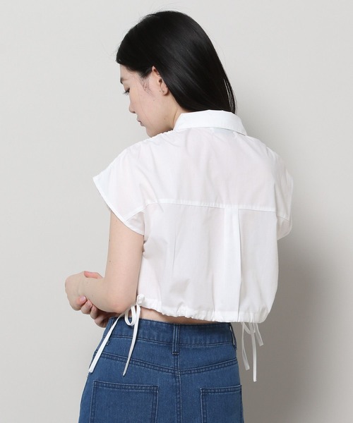 3.3 Field Trip (3.3フィールドトリップ)の「3.3 Field Trip/ドロストクロップシャツ(シャツ/ブラウス・レディース・ブルー/ホワイト・FREE)」の12枚目の写真