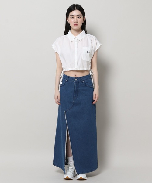 3.3 Field Trip (3.3フィールドトリップ)の「3.3 Field Trip/ドロストクロップシャツ(シャツ/ブラウス・レディース・ブルー/ホワイト・FREE)」の16枚目の写真