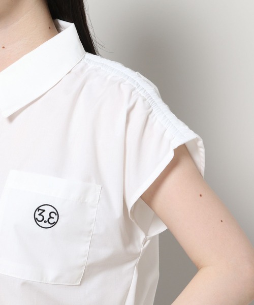 3.3 Field Trip (3.3フィールドトリップ)の「3.3 Field Trip/ドロストクロップシャツ(シャツ/ブラウス・レディース・ブルー/ホワイト・FREE)」の21枚目の写真