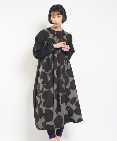 スクエアハート ディストーテッドワンピース（ワンピース）｜gomme  