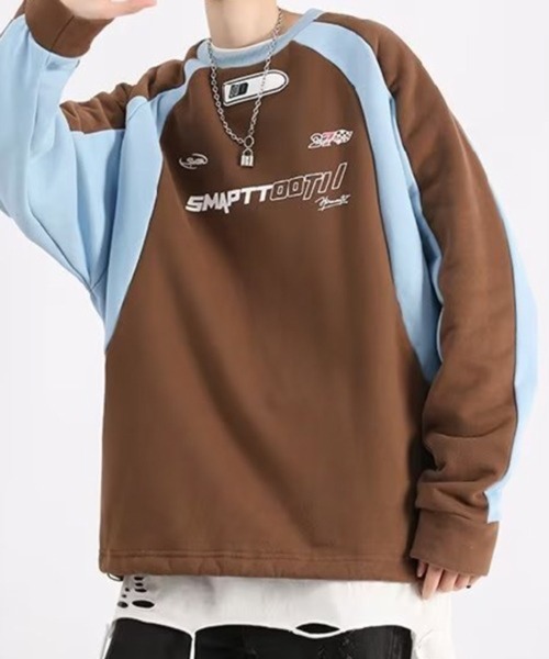 NOWLE(ノウル)の「【NOWLE】バイカラー レーシング ゲームシャツ(スウェット・メンズ・ブラウン/ブラック・MEDIUM/LARGE)」の16枚目の写真